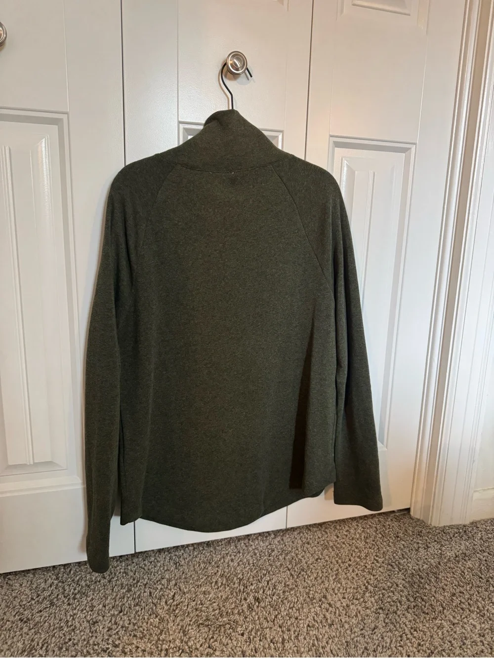 J. Crew Olive Green Button-Shoulder Women’s Sweater